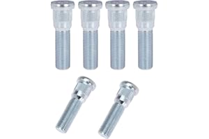 DERIDI 6Pcs Wheel Stud for Trailer for Lippert Axles 2000 lb to 3500 lb for Dexter 4400 lb with 1/2"-20 UNF Thread Size 0.617" Spline, 0.77" Head 2.19" Length