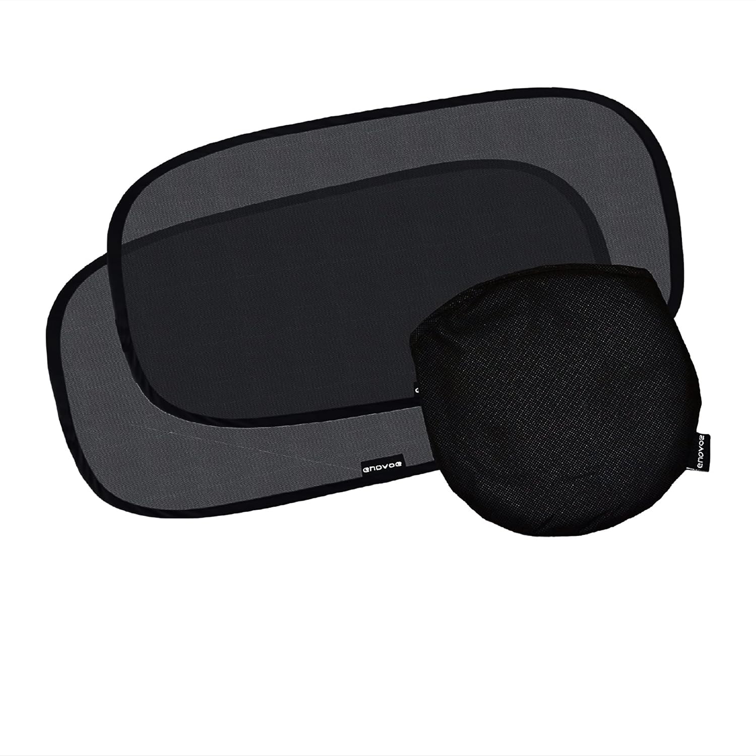 Photo 1 of Enovoe Car Window Shade for Baby - (2 Pack) UV Protection Breathable Mesh Baby Window Covers - Sun Shade Blocker, Cling Windows Cover - Glare Shield and UV Rays Protection for Your Child - XL 25"x16"