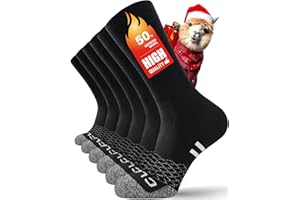 CLATOFO Merino Wool Thermal Socks for Men Women, Cushioned Performance Sport Socks for Hiking,Cycling,Work,Ski 3 Pairs