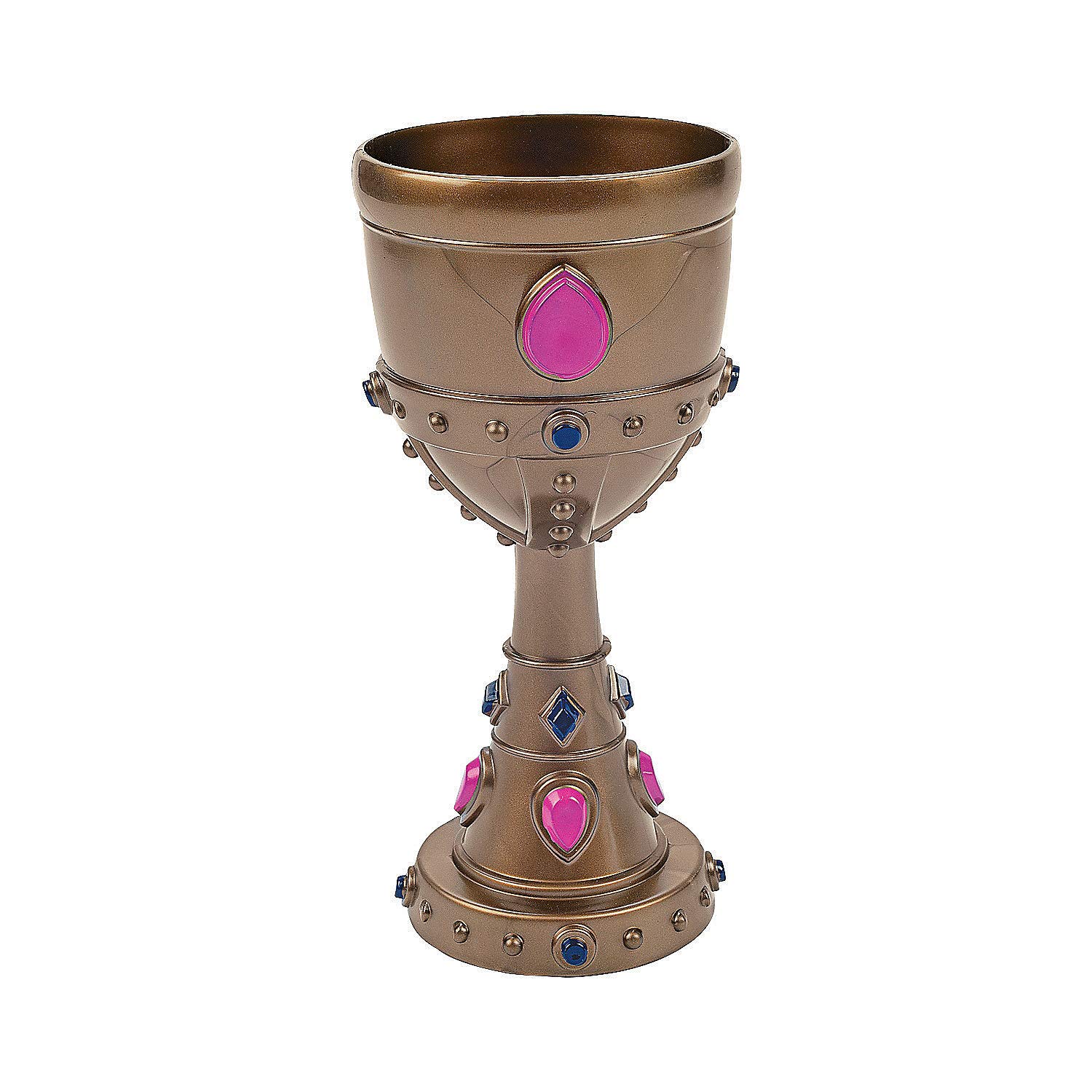 OTC - Medieval Style Jeweled Goblet King Queen Pirate Halloween (Colors May Vary)