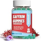 EAZGOO Saffron Supplements Gummies, Saffron Extract for Positive Mood & Calm Nerve, Boost Energy, with Garcinia Cambogia, Vitamin A, B12, Rhodiola Rosea - 60 Gummies