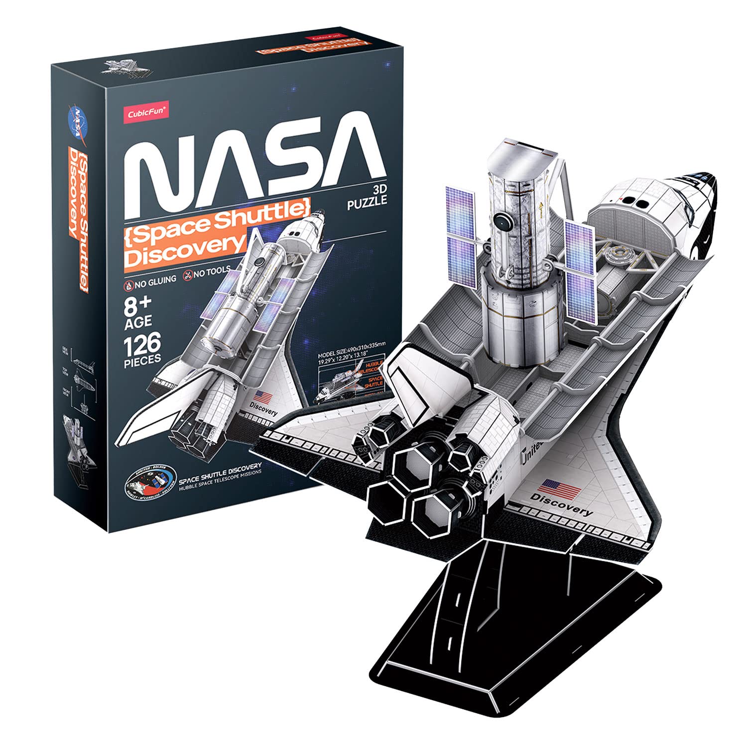 NASA - Space Shuttle Discovery 3d Puzzle | 3d Puzzle For Kids And Adults 126 Pieces | 3d Puzzles | Model Kits For Adults To Build And Kids | 3-d Puzzles