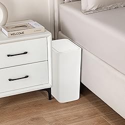 TIPGO Bathroom Trash Can with Lid, 4 Gallon / 15
