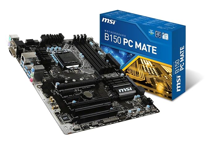 MSI Mainboard B150 PC Mate Socket LGA1151 4X DDR4 max 64GB VGA DVI HDMI ATX