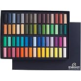 Rembrandt Soft Pastels, Half Stick, 60 Piece Deluxe Set | Soft Pastels with High Pigment Concentration and Lightfast Color, Professional Dry Art Medium