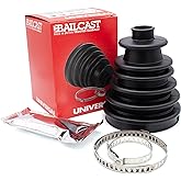 Bailcast CVS18 Universal Split Constant Velocity Joint Gaiter Boot Replacement Kit, Black