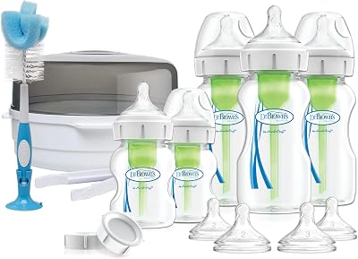 Dr Brown's Options Plus Anti-Colic Feeding Set 9oz 5oz Bottles UK