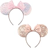 DRESHOW Mouse Ears Bow Headbands Glitter Party Decoration Cosplay Costume for Women