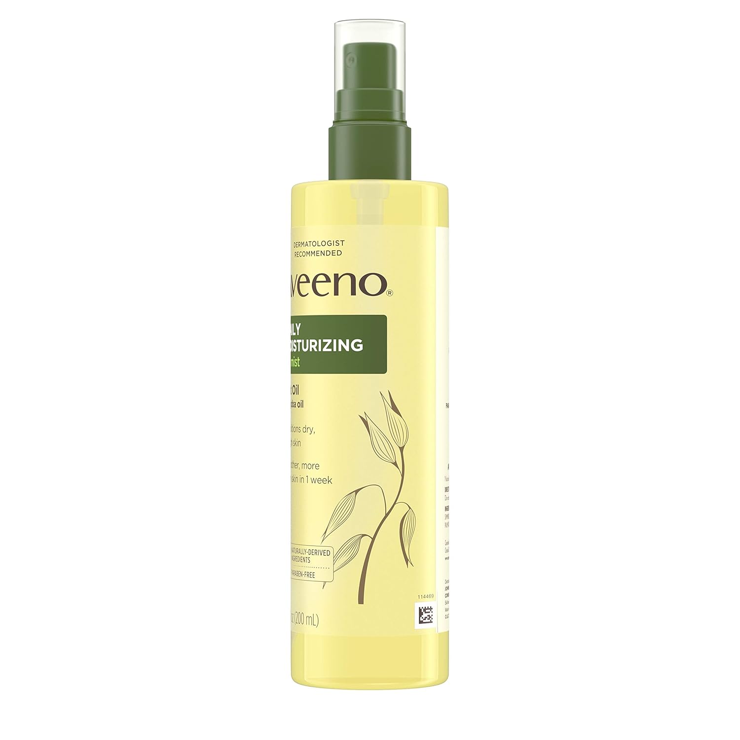 Aveeno Daily Moisturizing Dry Body Oil Mist with Oat and Jojoba Oil for Dry, Rough Sensitive Skin, Nourishing & Hypoallergenic Body Spray, Paraben-, Silicone- & Phthalate-Free, 6.7 fl. oz : Beauty