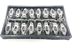 PATEYNEY Stainless Steel Roller Rocker Arm Set BBC 454 396 427 1.7 Ratio 7/16'' + Nuts