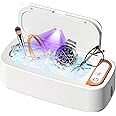 UV Ultrasonic Cleaner, 48KHz Professional Chargeable Ultrasonic Cleaner with Digital Timer, Jewelry Ultrasonic Machine for Eyeglasses, Watch, Ring, Dentures, Dental Retainer, Jewelry