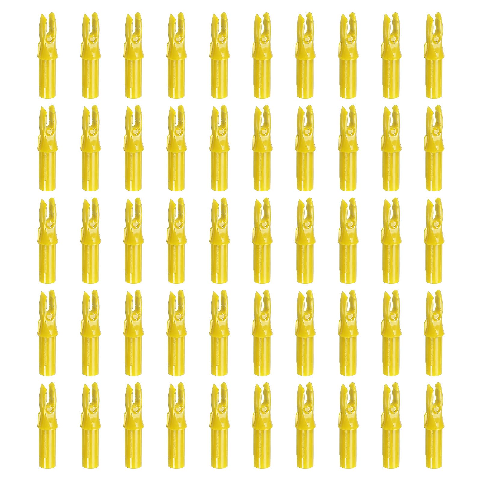 PATIKIL Archery Arrow Nocks 6.2mm 0.244", 50 Pack Insert Arrow Nock Replacement for Shooting, Yellow