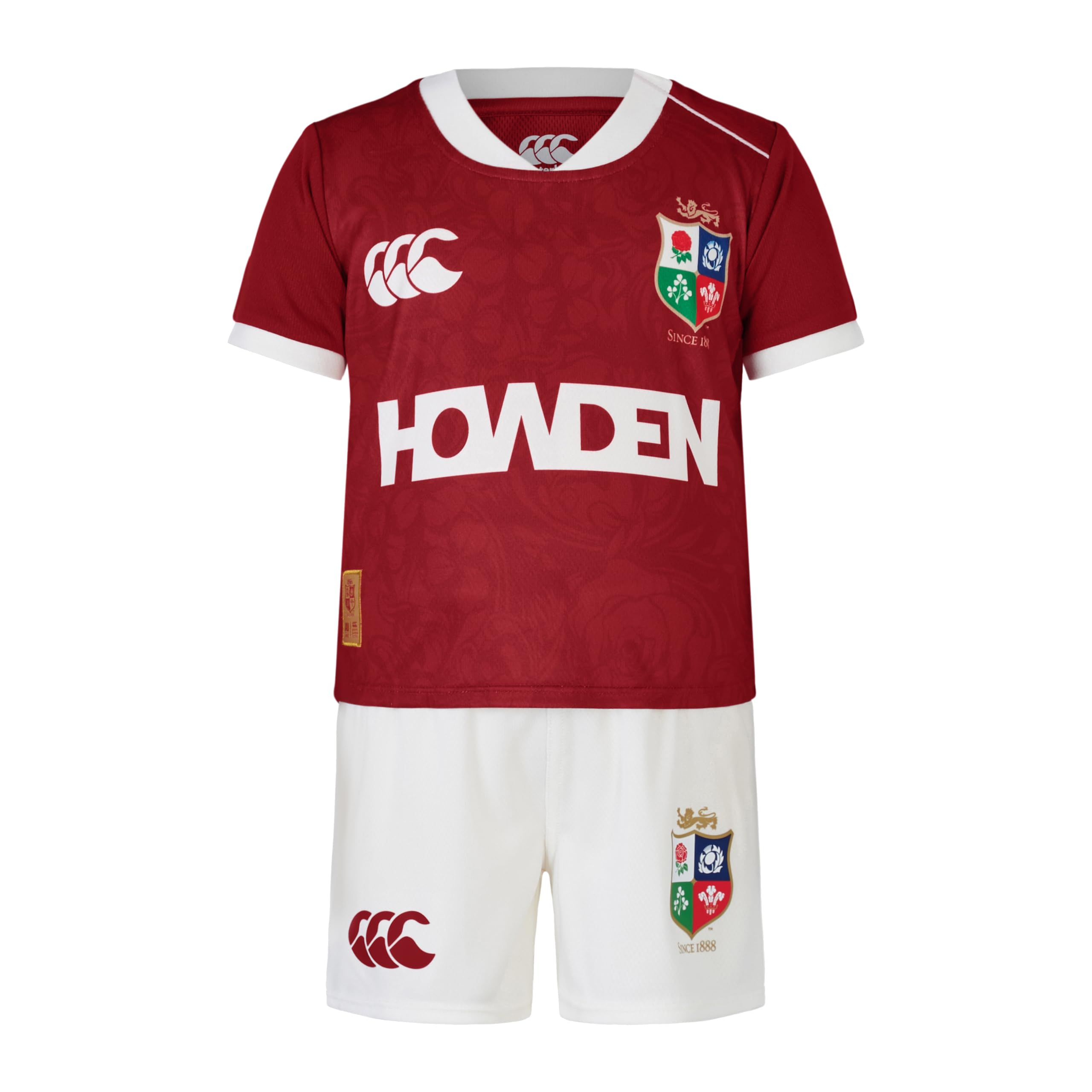 Canterbury Infant Unisex British & Irish Lions Rugby Mini Kit | Official British & Irish Lions Licensed Product Lifestyle Rugby Jersey, Red Dahlia, 12MTH