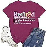 Ascrazy Retired Shirt for Women Retirement Teacher Tshirts Grandma Retired Life Tee Tops