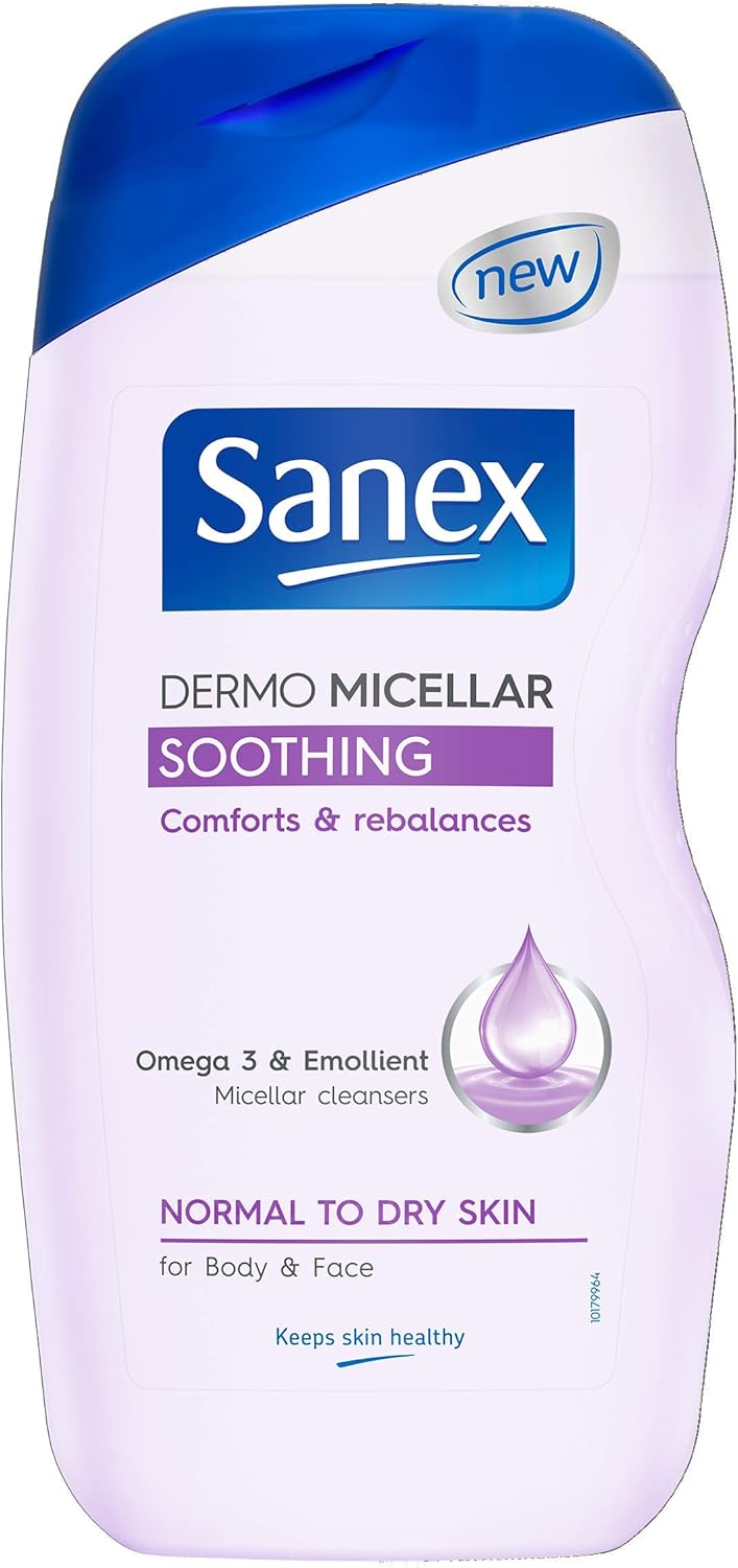 Sanex Micellar Purifying Face and Body Shower Gel 500ml Amazon.co.uk