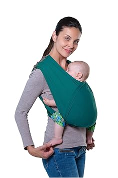AMAZONAS Babytrage CarryBaby Petrol Bauchtrage 2 Schlaufen stressfrei ohne Knoten 4 Monate - 3 Jahre bis 15 kg
