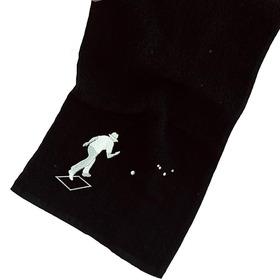 Cotton Bowls Towel Embroidered Sports Towel for Crown, Green, lawn