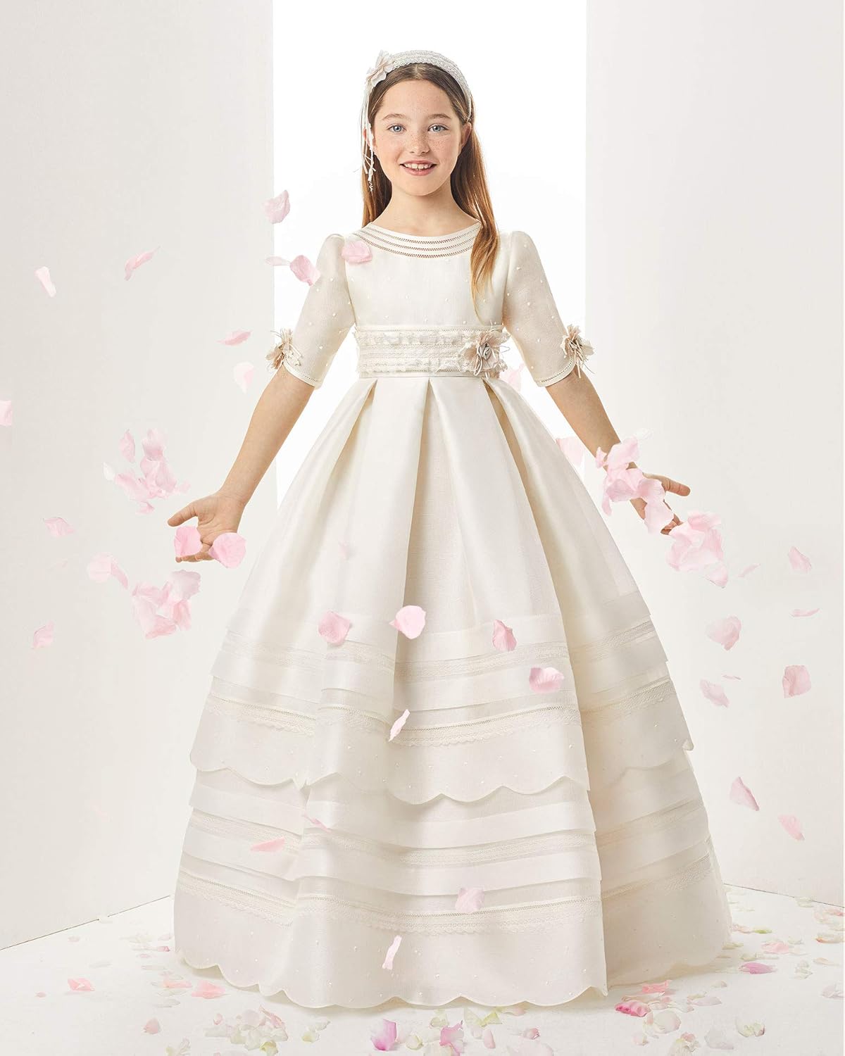 short sleeve flower girl dress