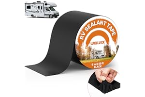 WELLUCK RV Roof Tape Sealant Roofing, Natural White RV Tape for Roof Repair Camper Trailer Boat Sealing Leak Repair, UV & Wat