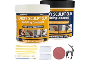 KCUT Epoxy Clay, 2lb Epoxy Sculpt Modeling Clay High Adhesive Pool Putty for Leaks Underwater Self-Hardening AB Modeling Compound DIY Magic Sculpt Paste Clay for Sculpting Repairing Filling Natural