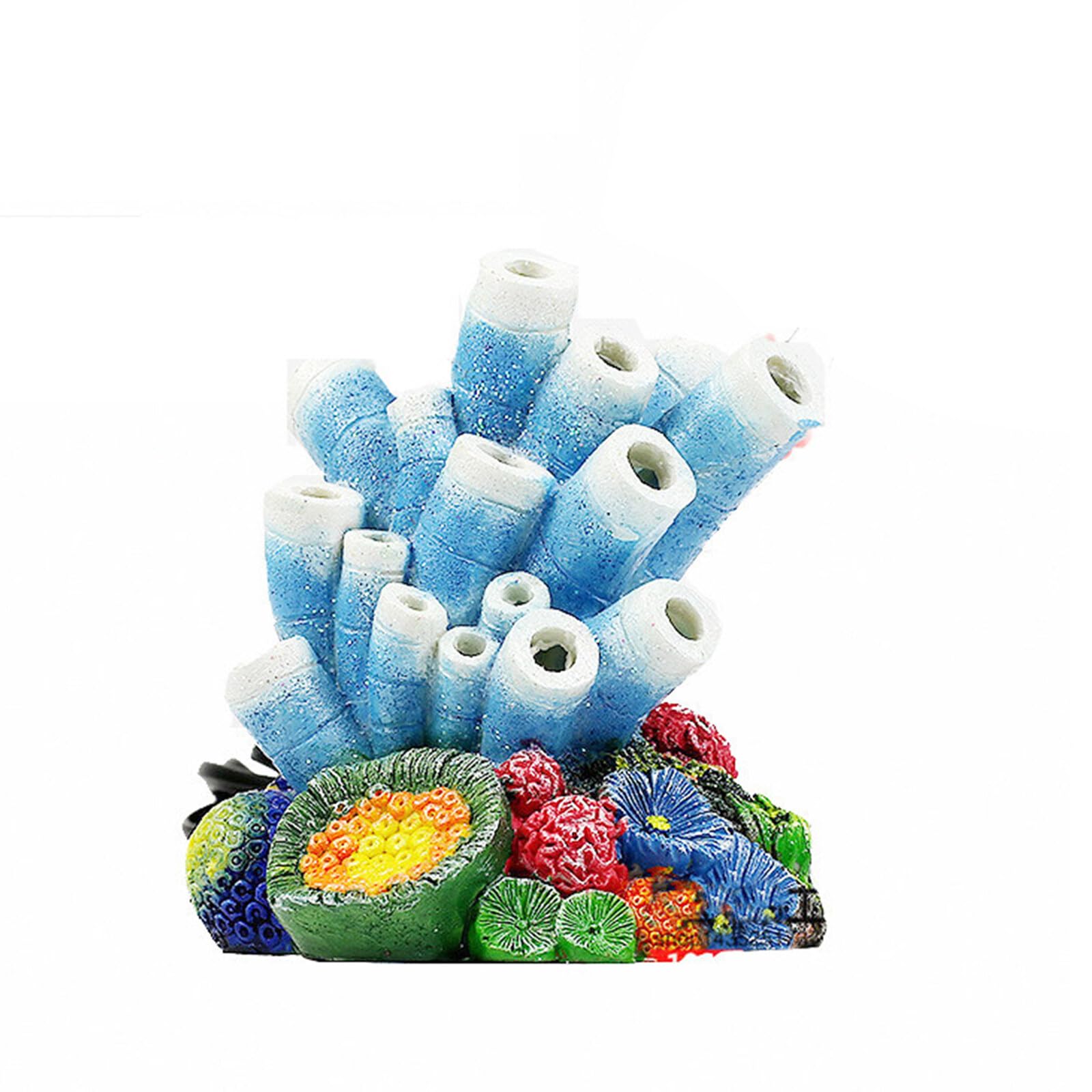 NCONCO Fish Tank Cave Decor, Air Bubble Stone Aquarium Decor, Coral Starfish Oxygen Pump Resin Crafts for Aquarium Fish Tank Ornament Decoration