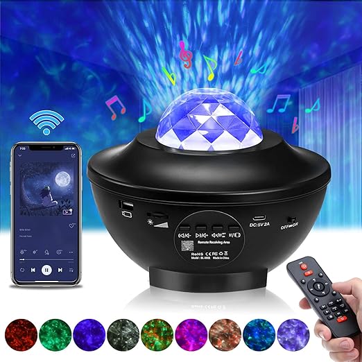 Projecteur Ciel Etoile Elfeland Lampe Projecteur Led Telecommande Veilleuse Enfant Etoile Avec Haut Parleur Bluetooth Et Minuterie Projecteur Galaxie De Starry Rotatif Pour Adulte Bebe Cadeau Amazon Fr Luminaires Et Eclairage