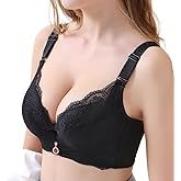 TESOON Women Lace Plus Size Bra Adjustable Full Coverage Seamless Breathable Soft Underwire Support Bras