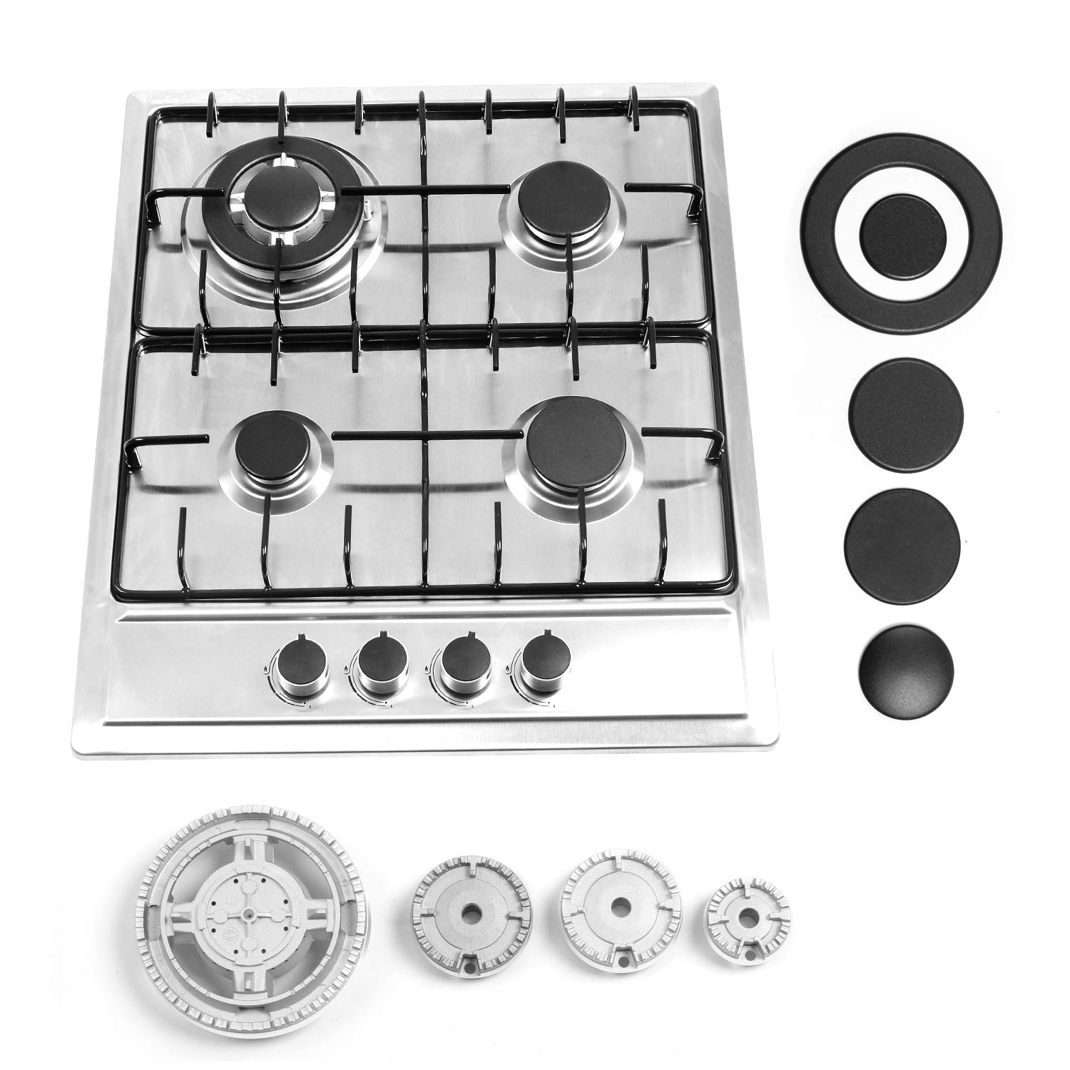 24?x20? Built in Gas Cooktop 4 Burners Stainless Steel Stove with NG