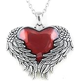 Controse Women's Silver-Toned Stainless Steel - Guarded Heart Necklace with Pendant 28"