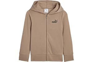 PUMA Boys Essential Basics Logo Zip Up Hoodie, Fleece Sweatshirt, Front PocketsHooded Sweatshirt