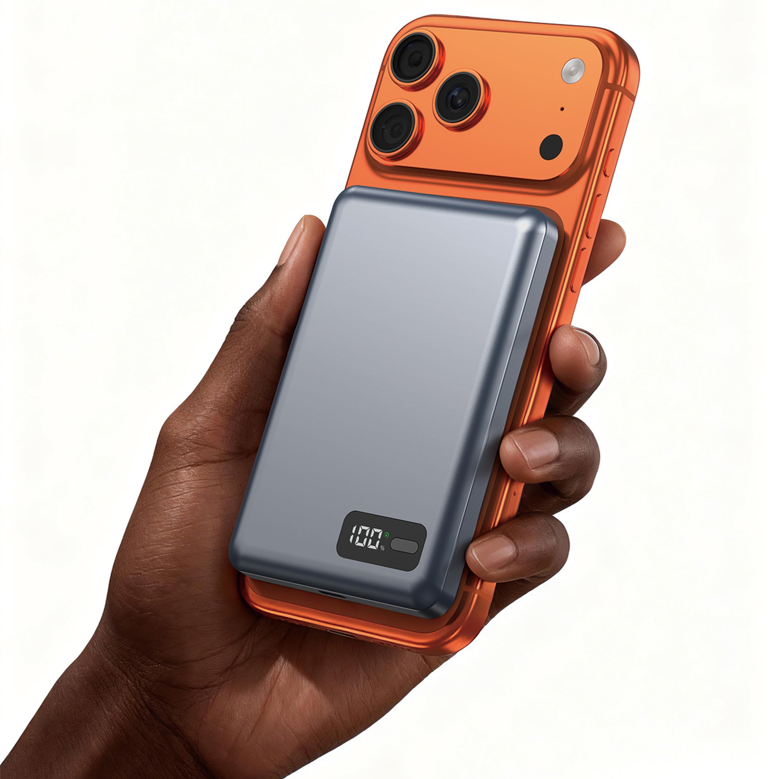 Enyneo Mag.Safe Portable Charger, 10000mAh Battery Pack - Qi2 Certified, 22.5W Fast Charging Wireless Magnetic Power Bank for iPhone 17/ Air/ 16/15/14/13/12 Series, Travel Camping Essential-Grey