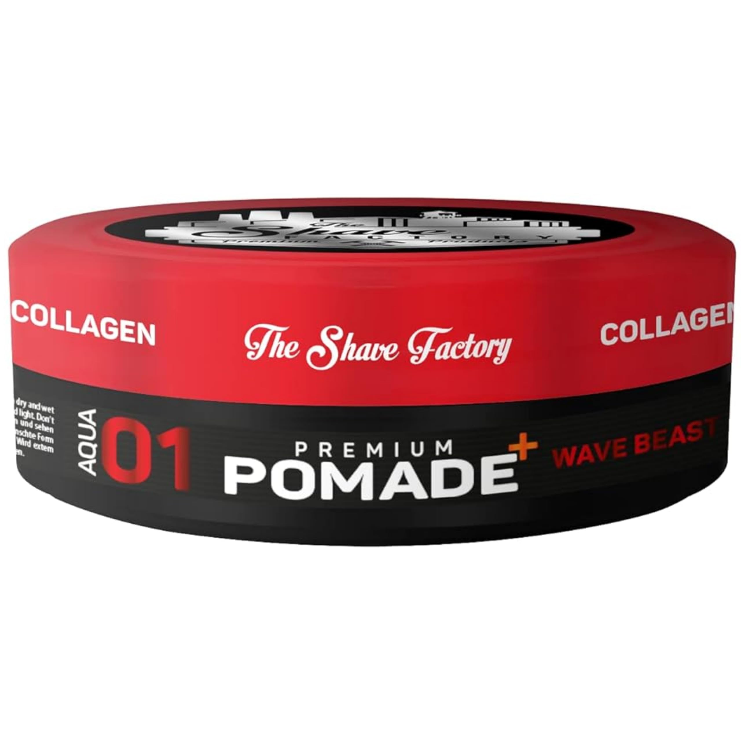 The Shave Factory Premium Pomade 150ml 01 Wave Beast with Collagen Extra Hold Extra Shine