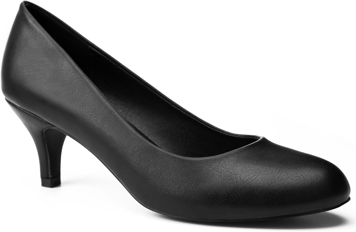 MaxMuxun Women Shoes Round Toe Slip On Kitten Heels Dress Pumps: Amazon