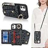 Lipvina for iPhone 12 Case with Card Holder and
