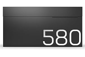 Movo Home Mailbox, Modern Wall Mounted (Wilson (Black))