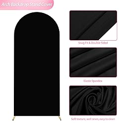 Wokceer 5FT Wedding Arch Cover Spandex Fitted