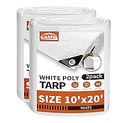 TARPAL 10'x20' White Tarp Waterproof 7.5