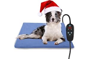 PETNF Pet Heating Pad Temperature Adjustment Dog Anti-bite Puppy with Timer Indoor Waterproof Pet Warming Electric Heated Bed Mat Dog