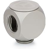 Thermal Grizzly DeltaMate Rotary T Matt Nickel G1/4 Fitting | T rotary, brass, EPDM, G1/4 triple port, matt nickel, compact, modular, seamless integration