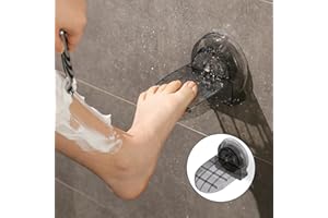 PENGYUDA Shower Foot Rest for Shaving Legs,Non Slip Powerful Suction Cup Foot Holder for Shower Shaving Legs Assist,No Drilling,Reusable Foot Stool Stand for Women & Back Pain Sufferers(Black)