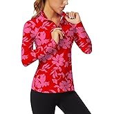 Soneven Women's Quarter Zip Polo Collared Golf Shirt Moisture Wicking Shirts Slim Fit for Casual Work