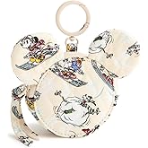Vera Bradley Women's Disney Premium Cotton Mickey Mouse Zip Bag Charm, Downhill Skiing Mickey and Friends, One Size