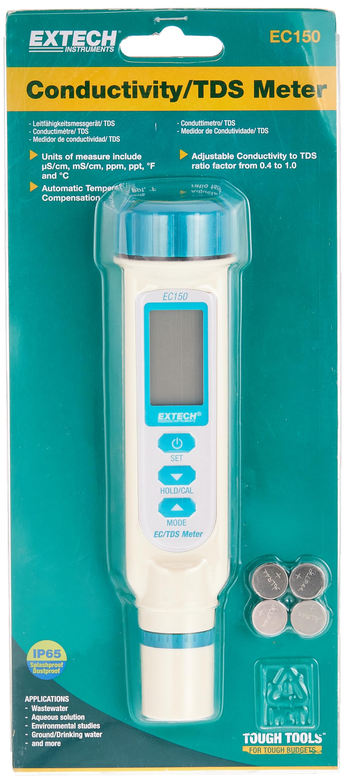 Extech EC150 Waterproof Conductivity/TDS/Temperature Meter — image 1