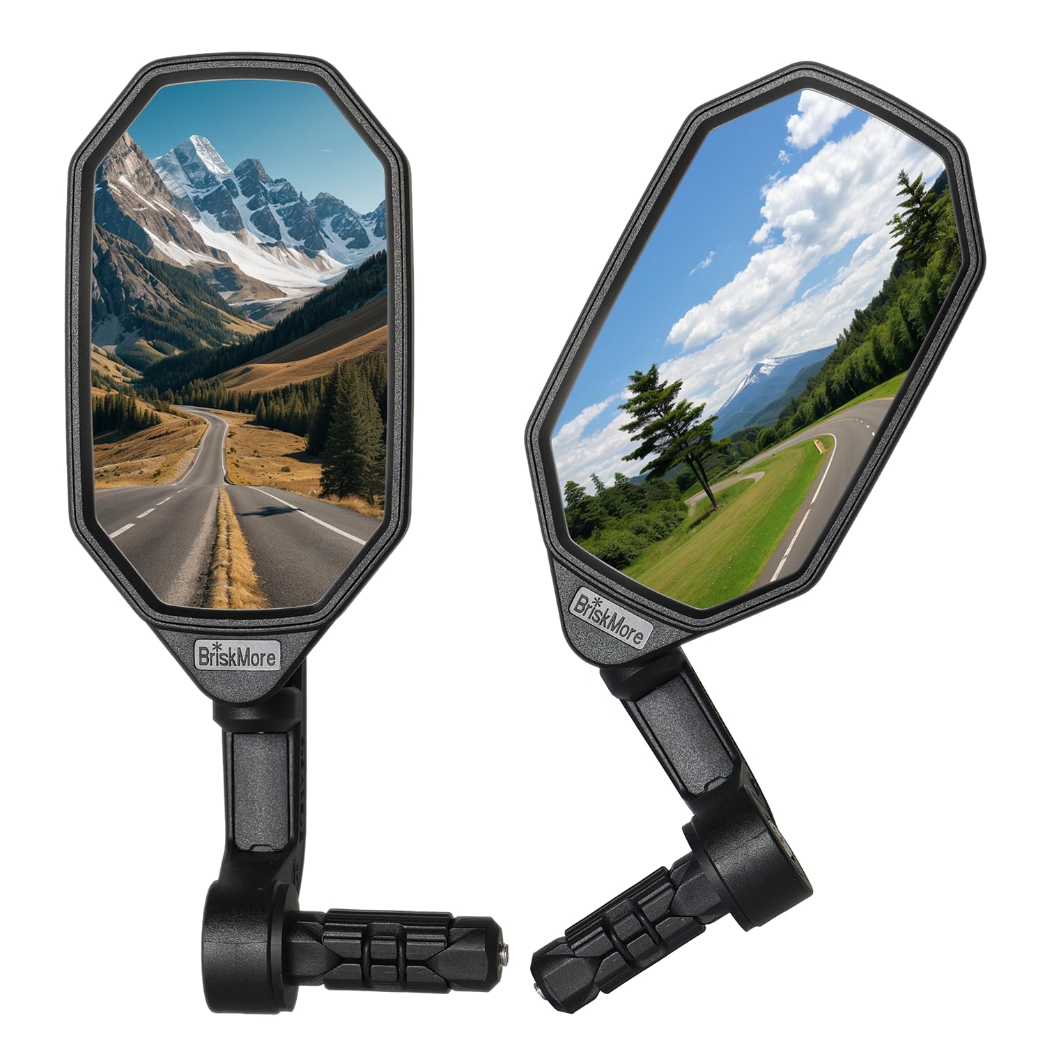 Bar End Bike Mirrors, High–Definition Convex Glass Lens for E-Bike Handlebars, Scratch Resistant, Safe Rearview 1 Pair Bicycle Mirror BT-022(Right And Left Side)