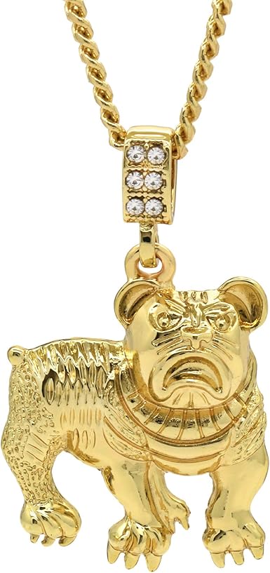 bulldog pendant gold