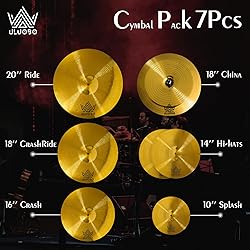ULUOBO Cymbal Pack, Cymbal Set for Drums, Drum Set