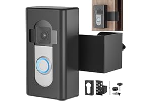 Anti-Theft Video Doorbell Mount,AHBTEYM Mount No Drill Bracket Holder Accessories for Apartment Home Rentals Compatible with Ring Video Doorbell 4/3/3 Plus/2/1/2021/2023 Release(Black)