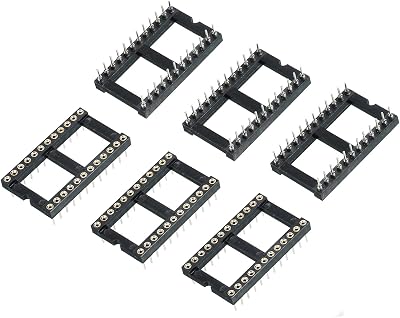 sourcing map 24 Pin DIP IC Socket Adapter Round 2.54mm Pitch PCB Board