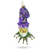 Mardi Gras Mask Blown Glass Christmas Ornament