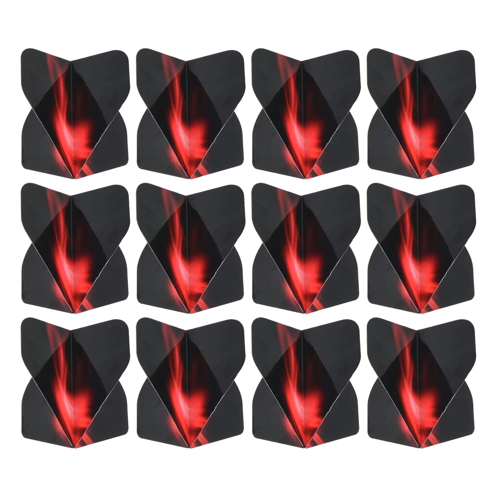 PATIKIL Dart Flights, 12 Pack PET Standard Darts Accessories Replacement Parts for Soft & Steel Tip, Black, Red